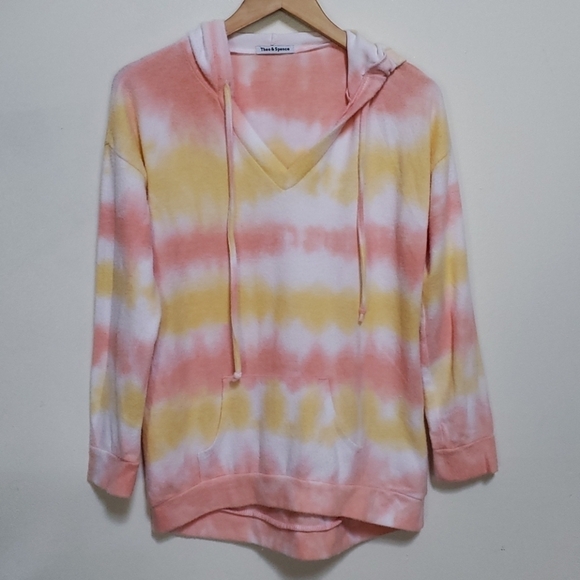 Theo & Spence Tie Dye Pullover Hoodie Sz S NWT - Picture 3 of 7